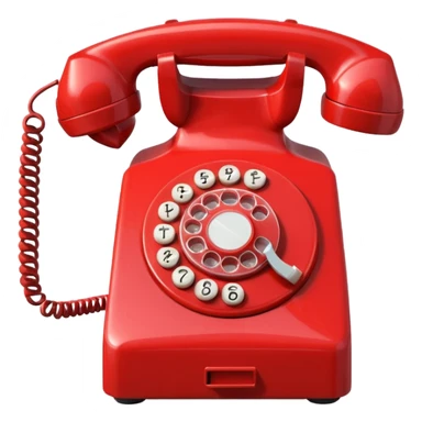 The old red home phone sticker
