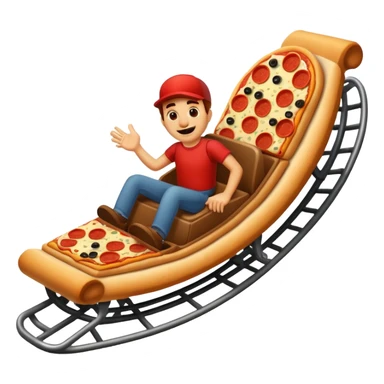 Pizza roller-coaster  sticker