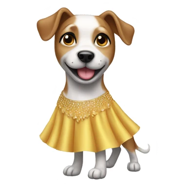 Dog With dance dress sticker