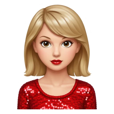 Taylor Swift with red sequin outfit sticker