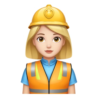 Bell princess wearing reflective vest sticker
