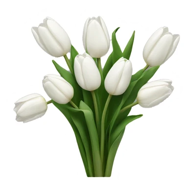 White tulips sticker