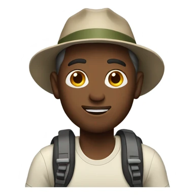 White man hiking sticker