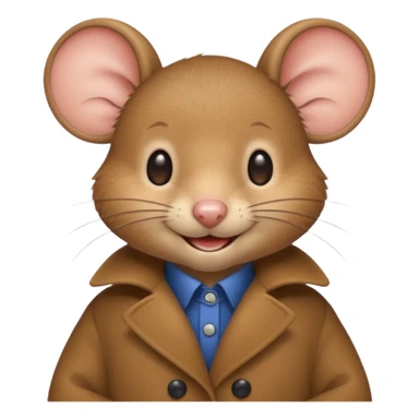 mouse wearing coat sticker