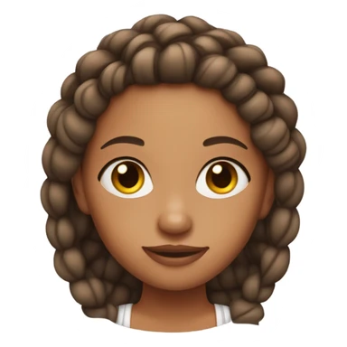 Mixed girl with earing and braids sticker