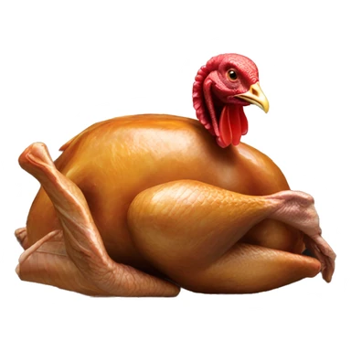 live turkey being pushed in oven sticker