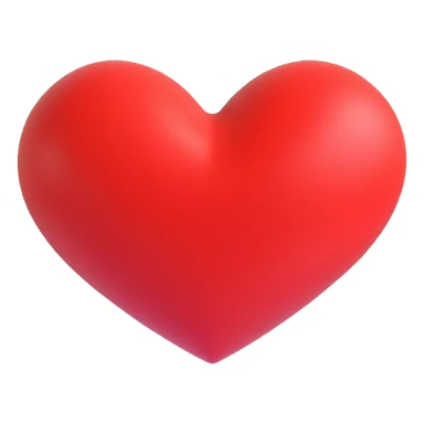 3D red heart sticker