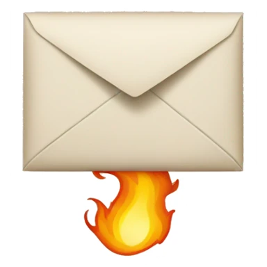 envelope with fire sticker