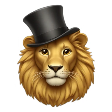 Lion With A Top Hat sticker