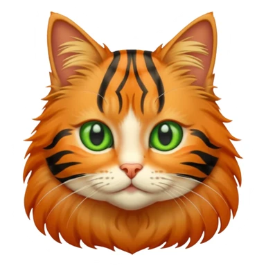 Tabby cat long hair sticker