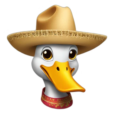 Canard avec un chapeau mexicain sticker