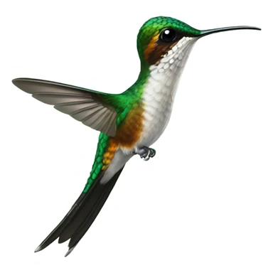 Booted rackettail hummingbird  sticker