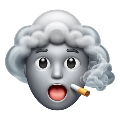smoke coming from the mouth sticker