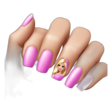 Barbie nails sticker