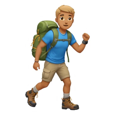 a man who managed to climb to the top of the mountain sticker