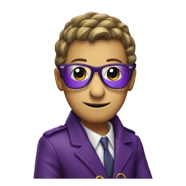 Snake waring a glasses and purple jacket  sticker
