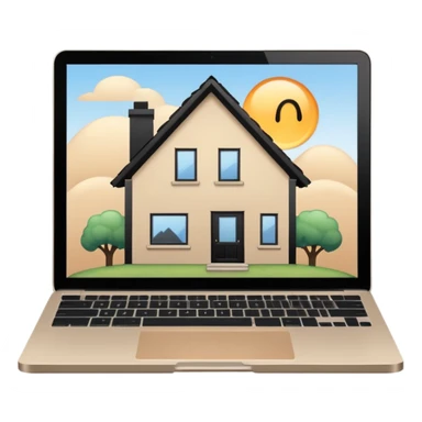 3rd emoji, but I want a blob to be inside thethat house, working in mac laptop, which is seen from window sticker