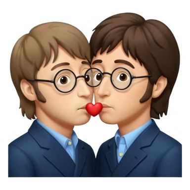 john lennon and paul mccartney making out sticker