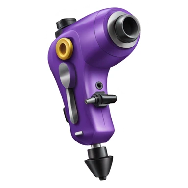 Purple wireless tattoo machine sticker