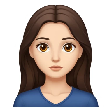 i am a brunette with long hair and brown eye sticker