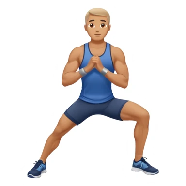 man doing lunges sticker