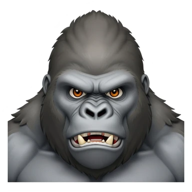 A mad strong silverback gorilla  sticker