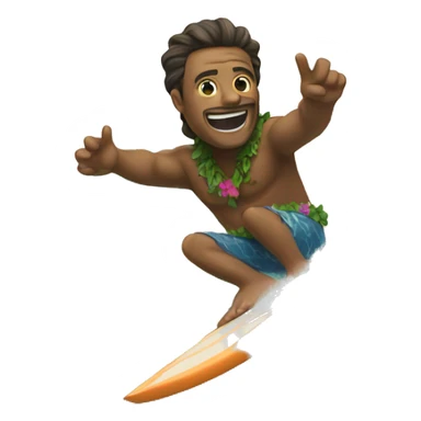 Maui on a wave sticker