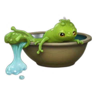 Le chaudron de sorciere avec un crapaud qui nage dedan sticker