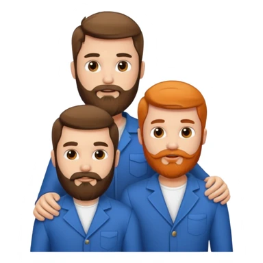 Bearded male couple sticker