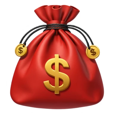 red money bag sticker