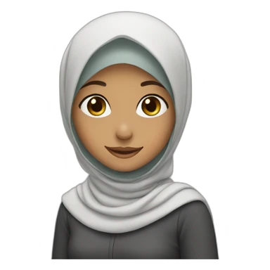 small hijabi girl smiling sticker