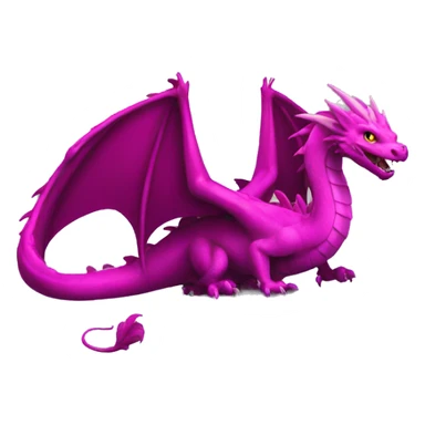 Dragón fucsia con negro sticker