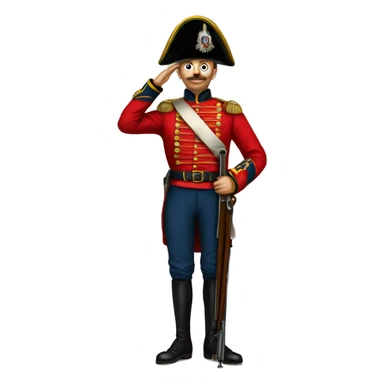 soldier in the Crimean War in full height sticker