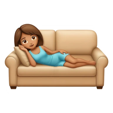 woman laying on a couch sticker