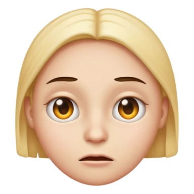 emoji with *NO* eyebrows staring into your soul  sticker