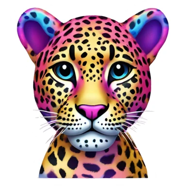 lisa frank rainbow leopard sticker