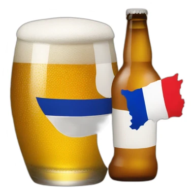 Rugby France beer sticker