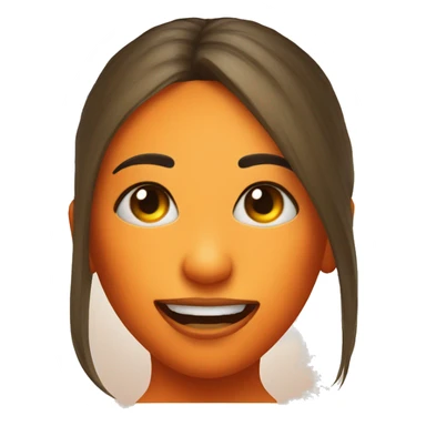 pumpkin on a girl's head sticker