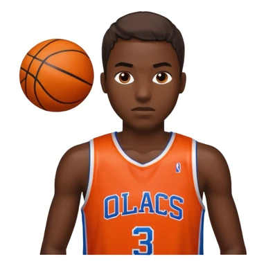 the portrait of basketball player sticker