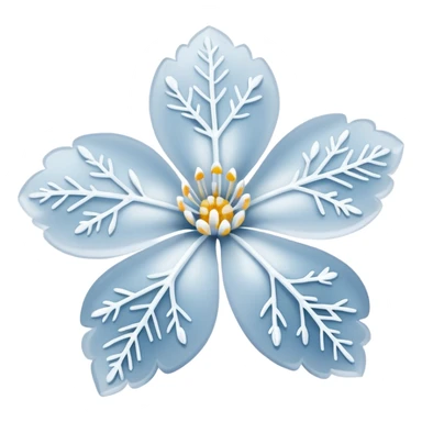 A tiny winter bloom dusted lightly with frost crystals. sticker