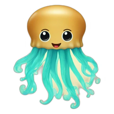 Peanut butter baby jellyfish cute poster sticker
