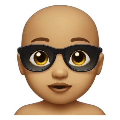 Baby with shades on sticker