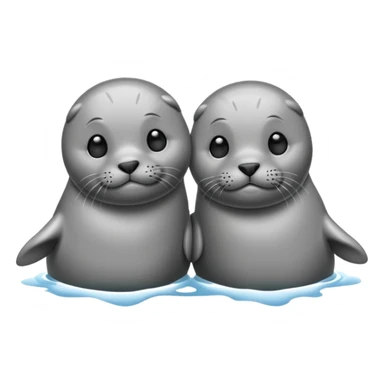 Two seals in the rain sticker