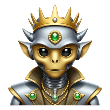 alien king robot mix with ancient animals gangster sticker