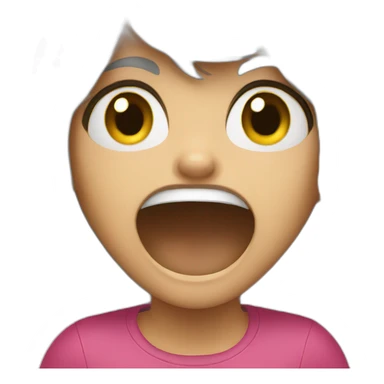 shouting girl  sticker