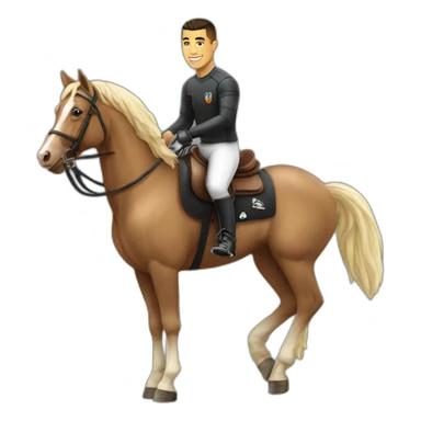 Ronaldo sur un cheval  sticker