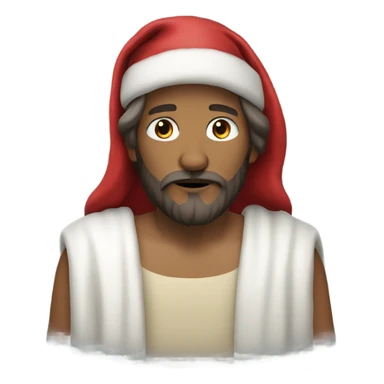 Jesus Christmas Santa sticker