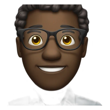 dark skin frog lookalike teacher with glasses sticker