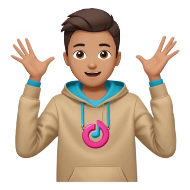 boy tiktok dance half body no tiktok logo sticker