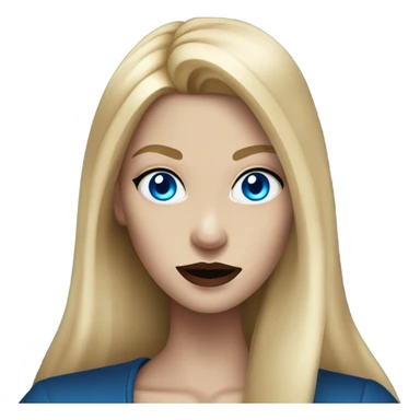 blonde hair blue eyed vampire woman sticker